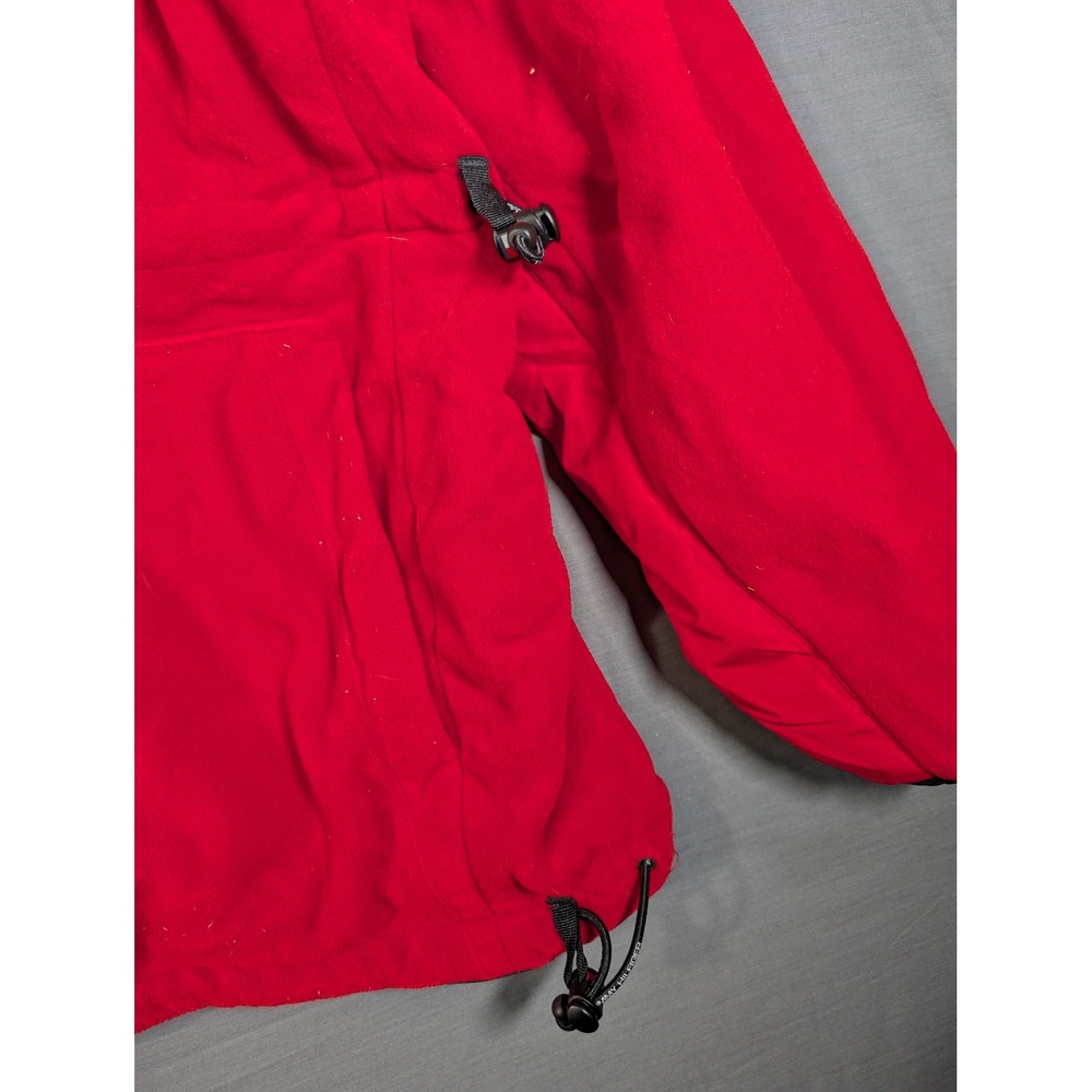 Tommy Hilfiger Reversible Fleece Jacket Red Black Hooded Mens Large Vintage - Picture 9 of 14
